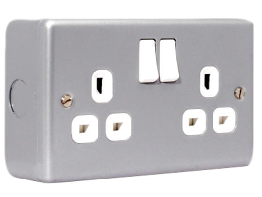 MSTMC522 - Metal Clad Switched Socket 2-Gang 13A
