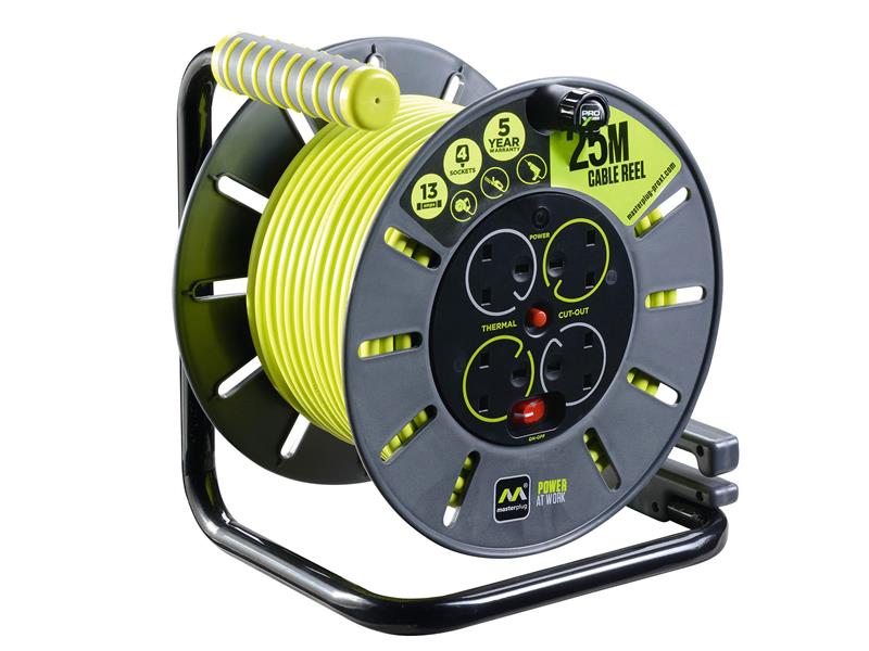 MSTOLU50134 - PRO-XT Open Cable Reel 240V 13A 4-Socket 50m
