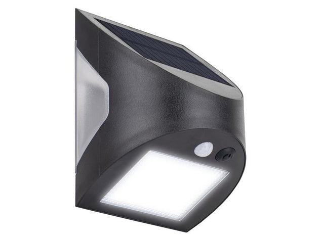 MSTSW30B40 - Prysm Outdoor Solar Wall Light with PIR Motion Sensor - Black 300 Lumens
