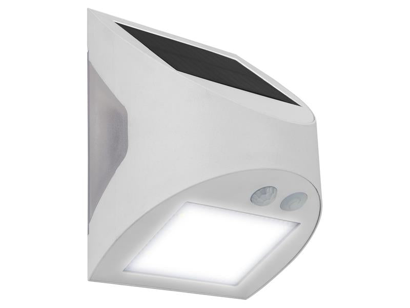 MSTSW30W40 - Prysm Outdoor Solar Wall Light with PIR Motion Sensor - White 300 Lumens