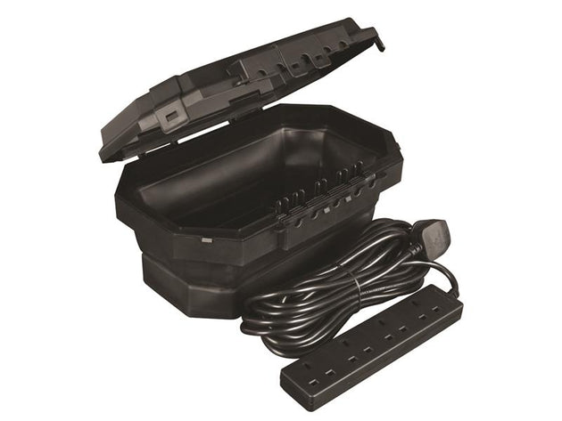 MSTWBCBBFG8B - Collapsible Electrical Connection Box + Extension Lead 240V 4-Gang 13A 8m