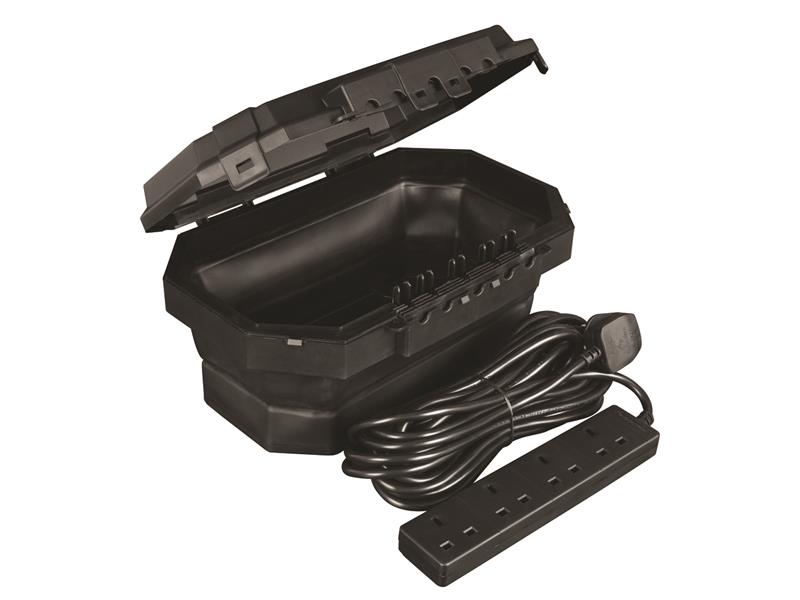 MSTWBCBBFG8B - Collapsible Electrical Connection Box + Extension Lead 240V 4-Gang 13A 8m