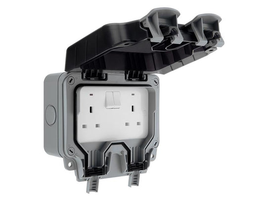 MSTWP22 - IP66 Weatherproof Outdoor Switched Socket 2-Gang