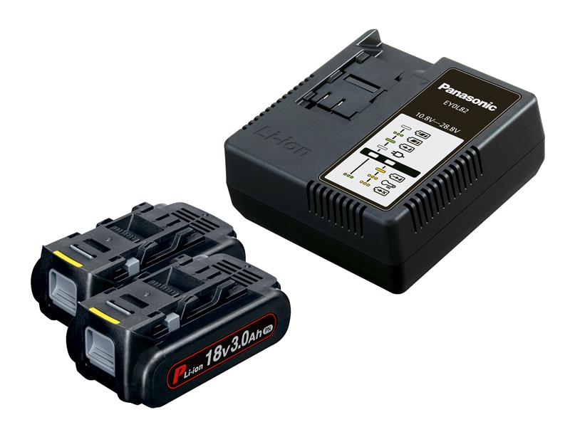 PANC953B32 - EYC954B32 Battery & Charger Kit 18V 2 x 3.0Ah Li-ion