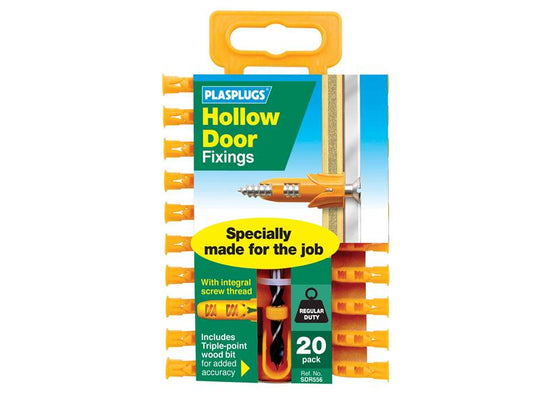 PLASDR556 - Hollow Door Fixing + Drill Clip x 10 SDR556