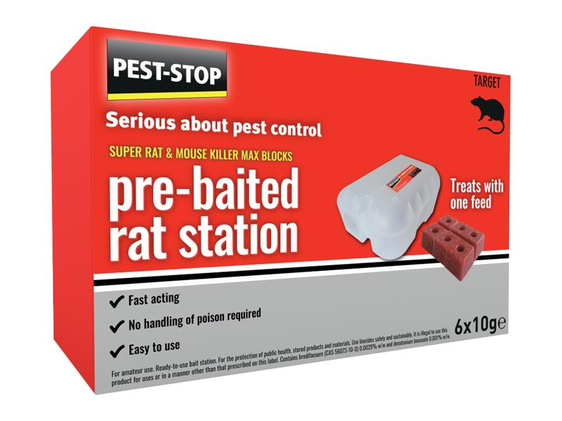 PRCPSPBRS - Super Rat & Mouse Killer Wax Block Pre-Baited Station