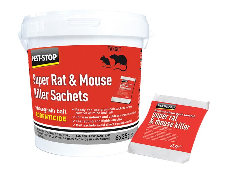 PRCPSSA05 - Super Rat/Mouse Killer Sachet 6 x 25g PSSA05