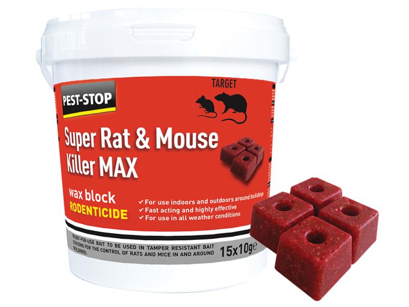 PRCPSWB03 - Super Rat/Mouse Killer Wax Block 15 x 10g PSWB03