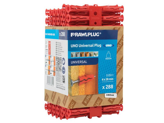 RAW68525 - Red UNO® Plugs 6 x 28mm (Pack 288)