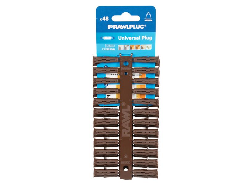 RAW68555 - Brown UNO® Plugs 7 x 30mm (Card 48)