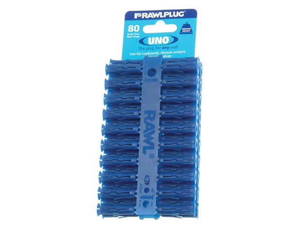 RAW68595 - Blue UNO® Plugs 8 x 32mm (Card 80)