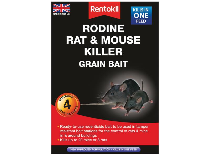 RKLPSMR12 - Rodine Rat & Mouse Killer Grain x 4 PSMR12B