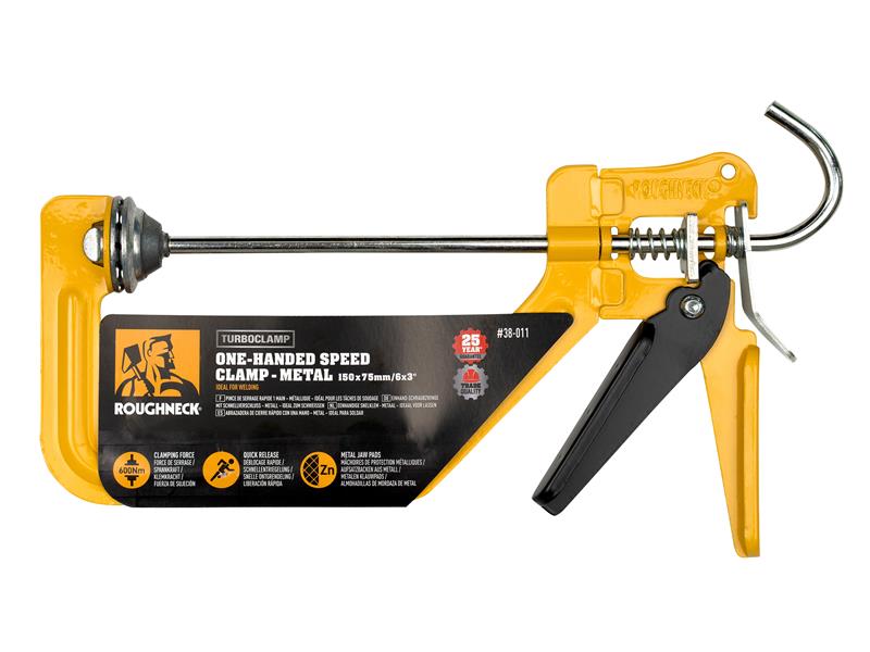 ROU38011 - TurboClamp™ One-Handed Speed Clamp - Metal Jaws 150mm (6in)