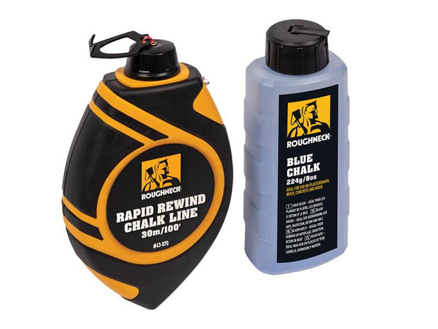 ROU43070 - Rapid Rewind Chalk Line Set 30m (100ft)