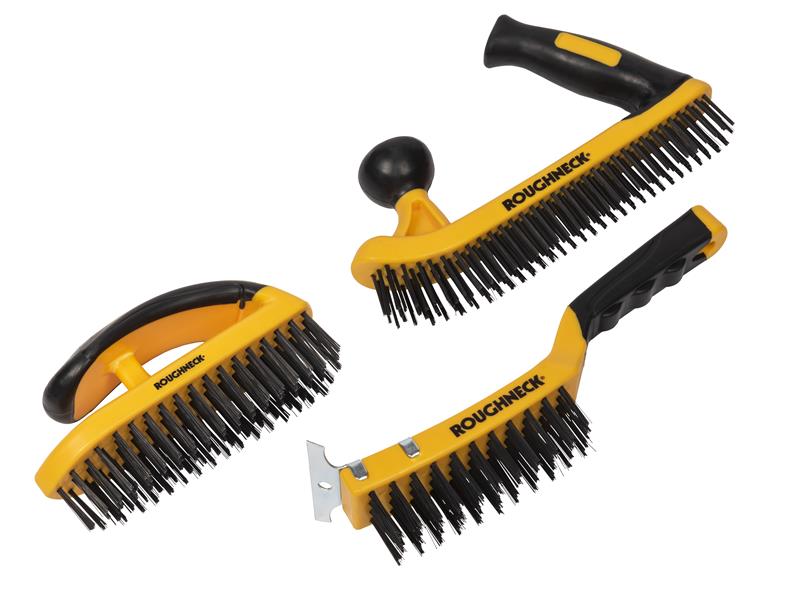 ROU52094 - Heavy-Duty Wire Brush Set, 3 Piece