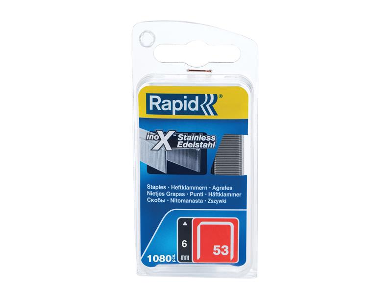 RPD40109509 - 53/6B 6mm Stainless Steel Fine Wire Staples (Box 1080)