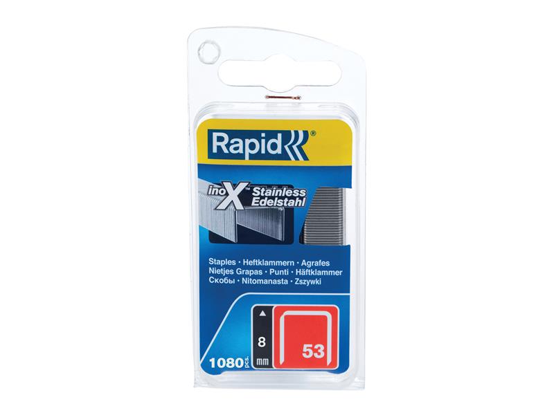 RPD40109510 - 53/8B 8mm Stainless Steel Fine Wire Staples (Box 1080)