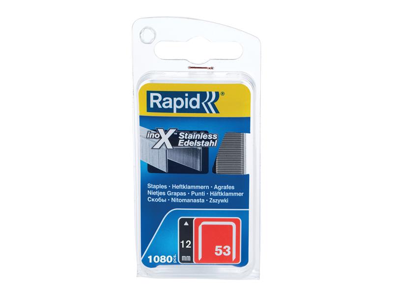 RPD40109512 - 53/12B 12mm Stainless Steel Fine Wire Staples (Box 1080)