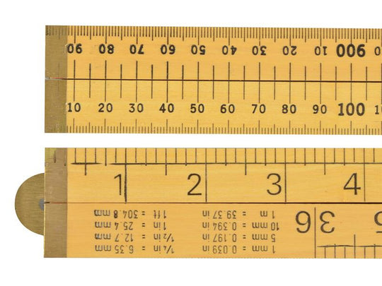 RST073 - Wooden 4 Fold Rule 1m / 39in (Loose)