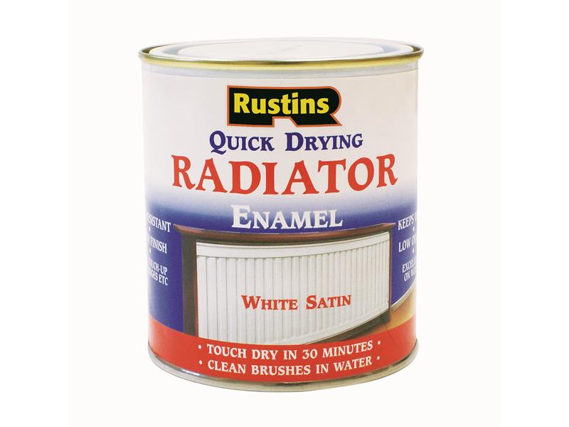 RUSQDRES500 - Quick Dry Radiator Enamel Satin White 500ml