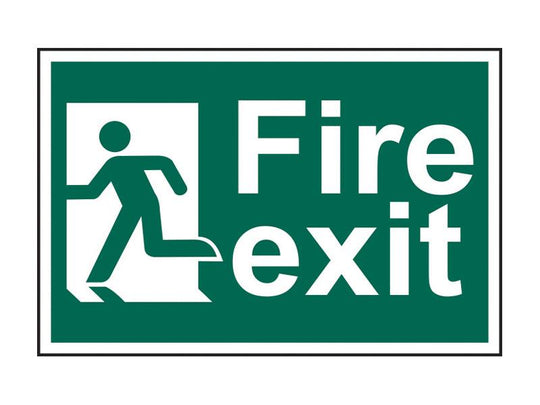 SCA1508 - Fire Exit Man Running Left - PVC Sign 300 x 200mm