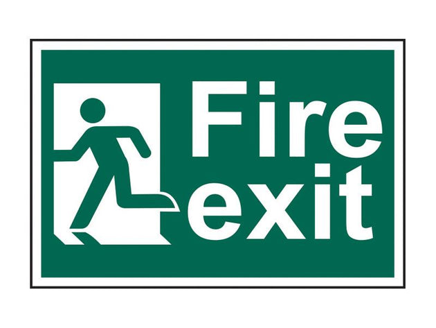 SCA1508 - Fire Exit Man Running Left - PVC Sign 300 x 200mm