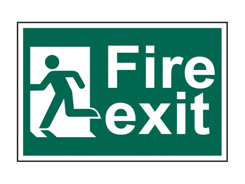 SCA1508 - Fire Exit Man Running Left - PVC Sign 300 x 200mm
