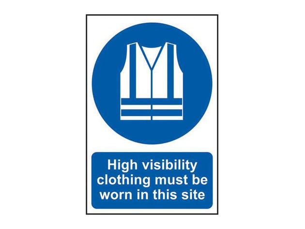 SCA4007 - High Visibility Jackets Must Be Worn In This Site - PVC Sign 200 x 300mm