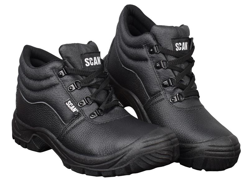 SCAFWCHUK10 - 4 D-Ring Chukka Safety Boots Black UK 10 EUR 44