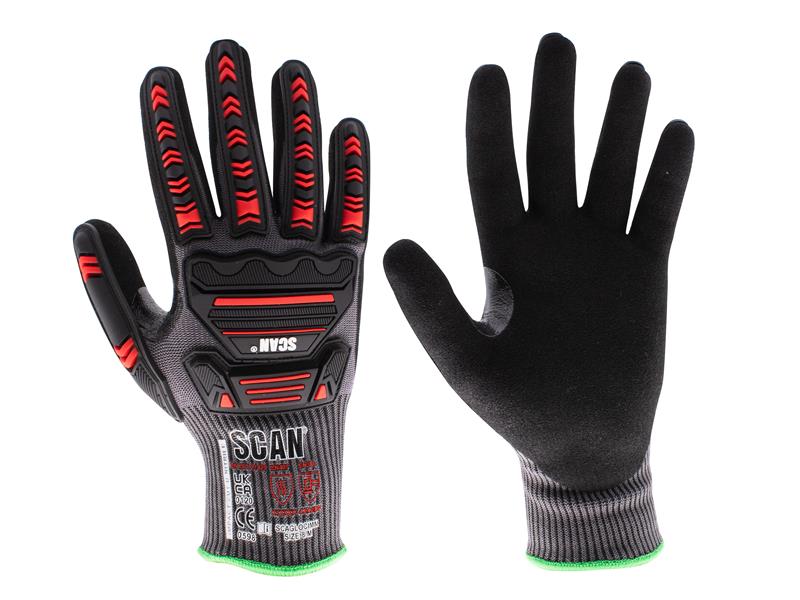 SCAGLOCIMM - Nitrile Palm Impact Cut D Gloves - M (Size 8)