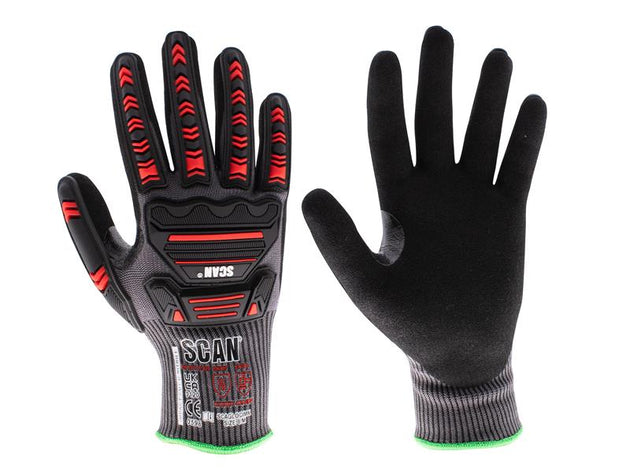 SCAGLOCIMM - Nitrile Palm Impact Cut D Gloves - M (Size 8)