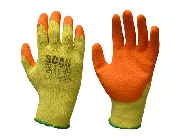 SCAGLOKSPK12 - Knitshell Latex Palm Gloves - L (Size 9) (12 Pairs)
