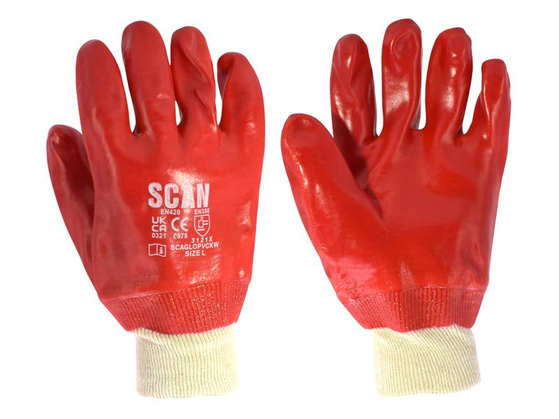 SCAGLOPVCKW - PVC Knitwrist Gloves - L (Size 9)