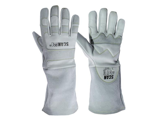 SCAGLOPWELL - Premium Leather Welding Gloves - L (Size 9)