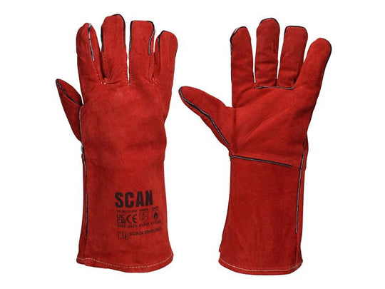 SCAGLOWELRED - Welder's Gauntlets - Large (Size 9)