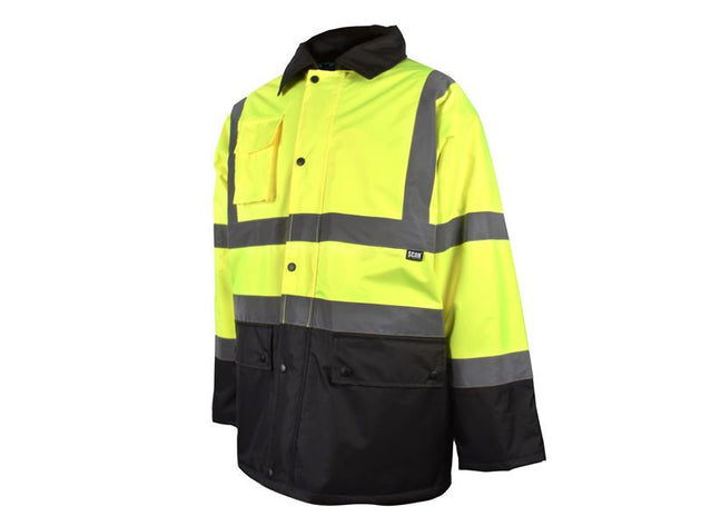 SCAHVMJLYB - Hi-Vis Yellow/Black Motorway Jacket - L (44in)
