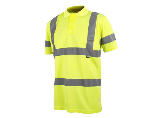 SCAHVPSL - Hi-Vis Yellow Polo Shirt - L (42in)