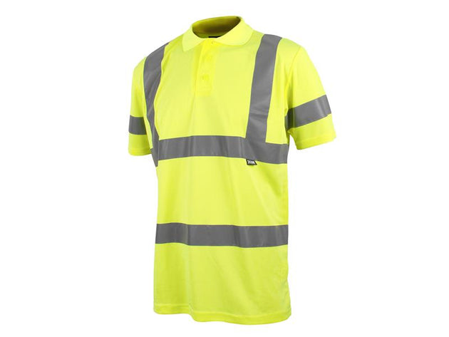 SCAHVPSL - Hi-Vis Yellow Polo Shirt - L (42in)