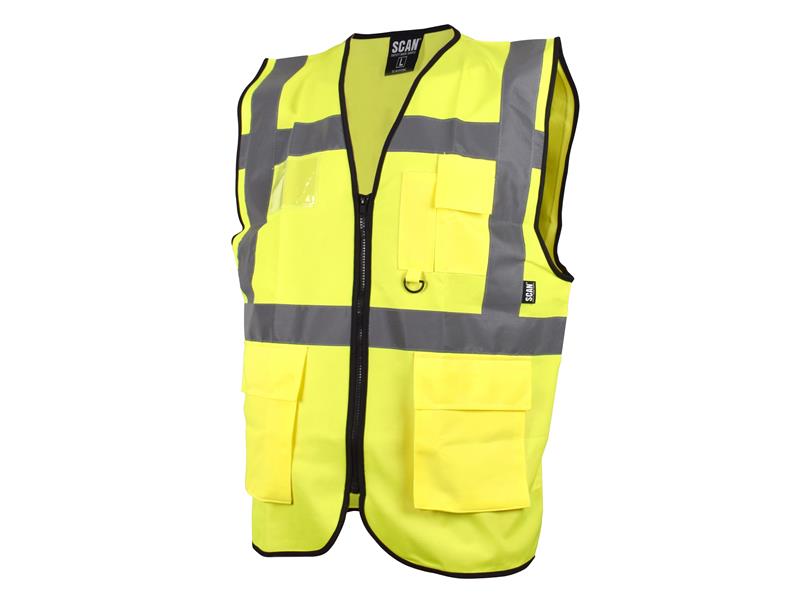 SCAHVUWL - Hi-Vis Utility Yellow Waistcoat - L (44in)