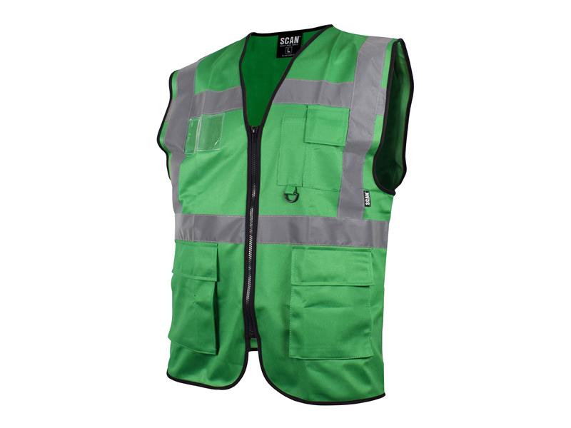 SCAHVUWLG - Hi-Vis Utility Green Waistcoat - L (44in)