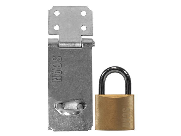 SCAPHSGP89 - Hasp and Staple 89mm + 40mm Padlock