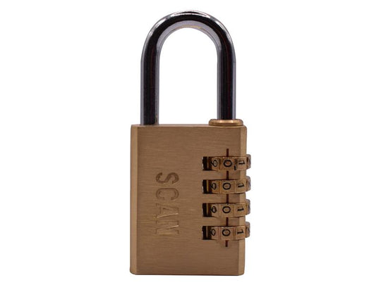 SCAPLB38COM - Brass Combination Padlock 38mm