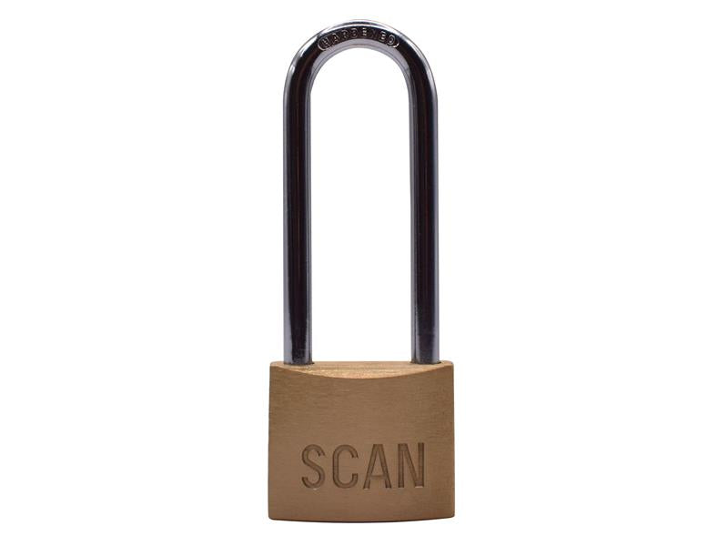 SCAPLB40LS - Brass Padlock 40mm Long Shackle