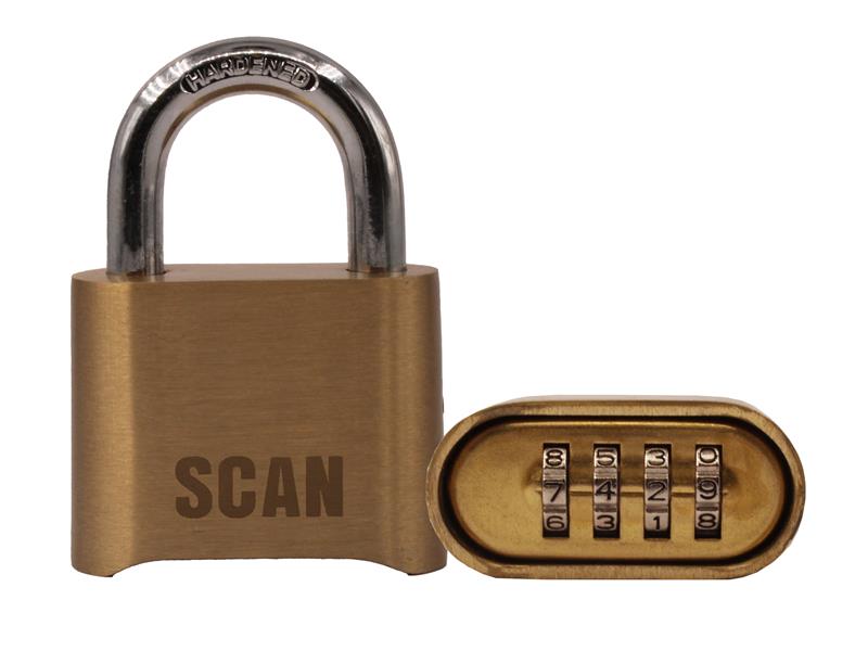SCAPLBCOM - Brass Combination Padlock 50mm