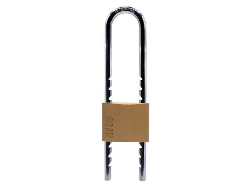 SCAPLBSLIDE - Brass Padlock 50mm Sliding Shackle