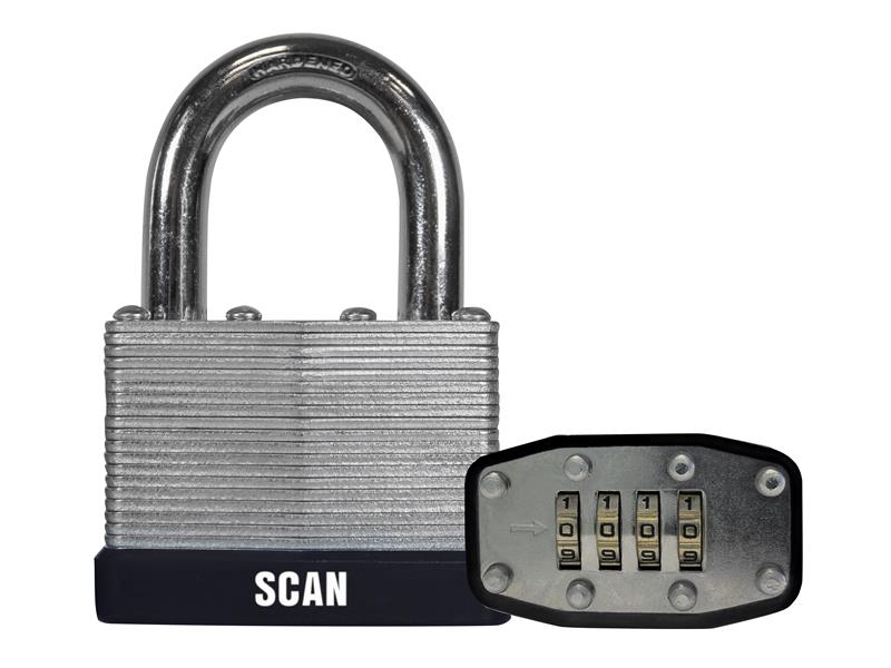 SCAPLLAM50C - Laminated Steel Combination Padlock 50mm