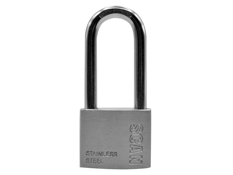 SCAPLSS50LS - Stainless Steel Padlock 50mm Long Shackle