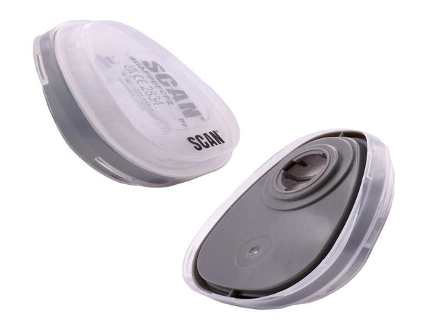 SCAPPEFCP2 - Twin Half Mask P2 Particle Filter Cartridge (Pack of 2)