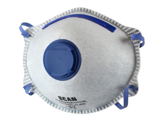 SCAPPEP2OMV - Moulded Disposable Odour Mask Valved FFP2 Protection (Pack 3)