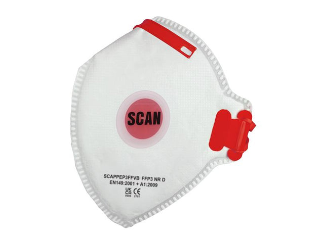 SCAPPEP3FFVB - Fold Flat Disposable Valved Disposable Mask FFP3 Protection (Pack 10)